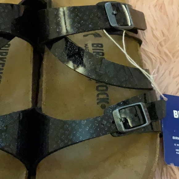 Birkenstock black navy glitter women size 6-6 1/2 - Picture 3 of 9